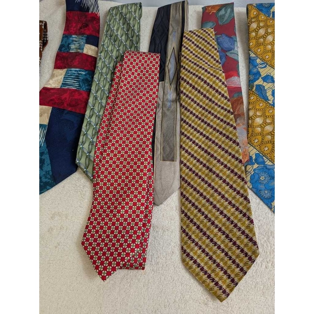 Lot 10 Vintage Retro Mens Ties - Assorted Patterns Styles Brands - Picture 6 of 11